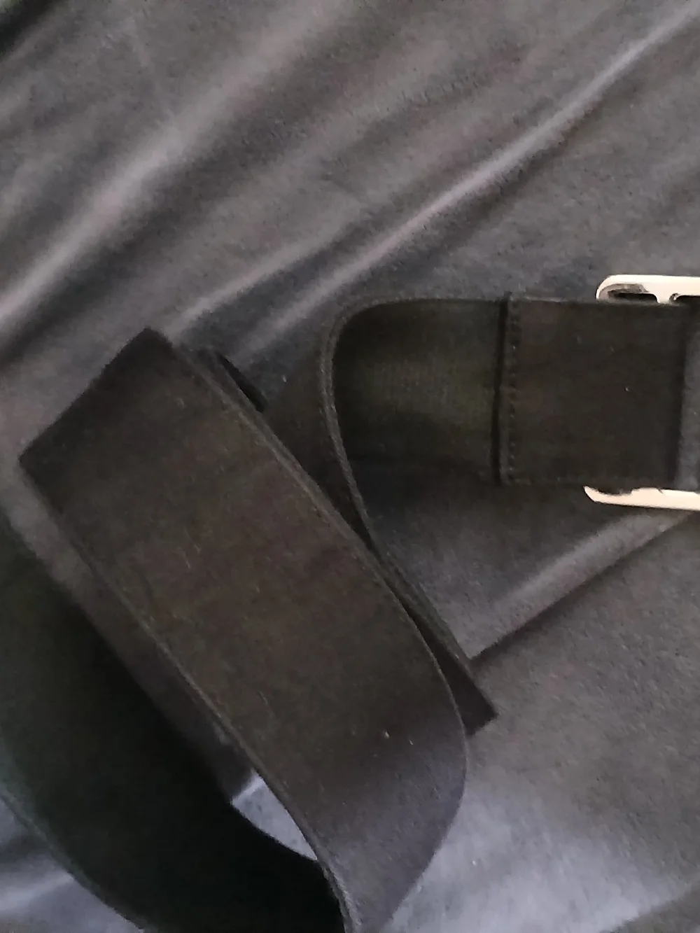 Jacquemus Black Fabric Belt with Silver-Tone Buckle